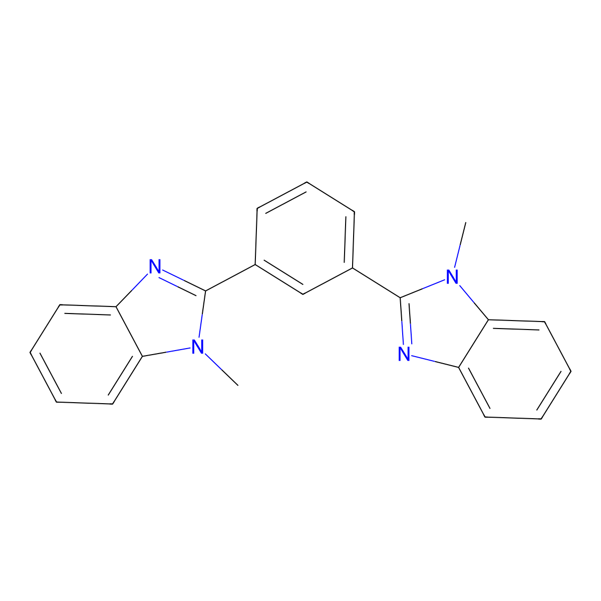 2,2'-(1,3-Phenylene)bis(1-methyl-1H-benzimidazole) molecular structure, CAS 141045-26-3