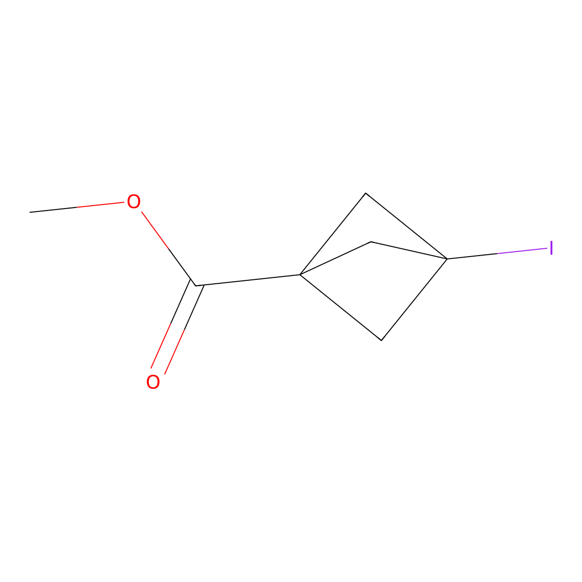 Methyl 3-iodobicyclo(1.1.1)pentane-1-carboxylate molecular structure, CAS 141046-59-5