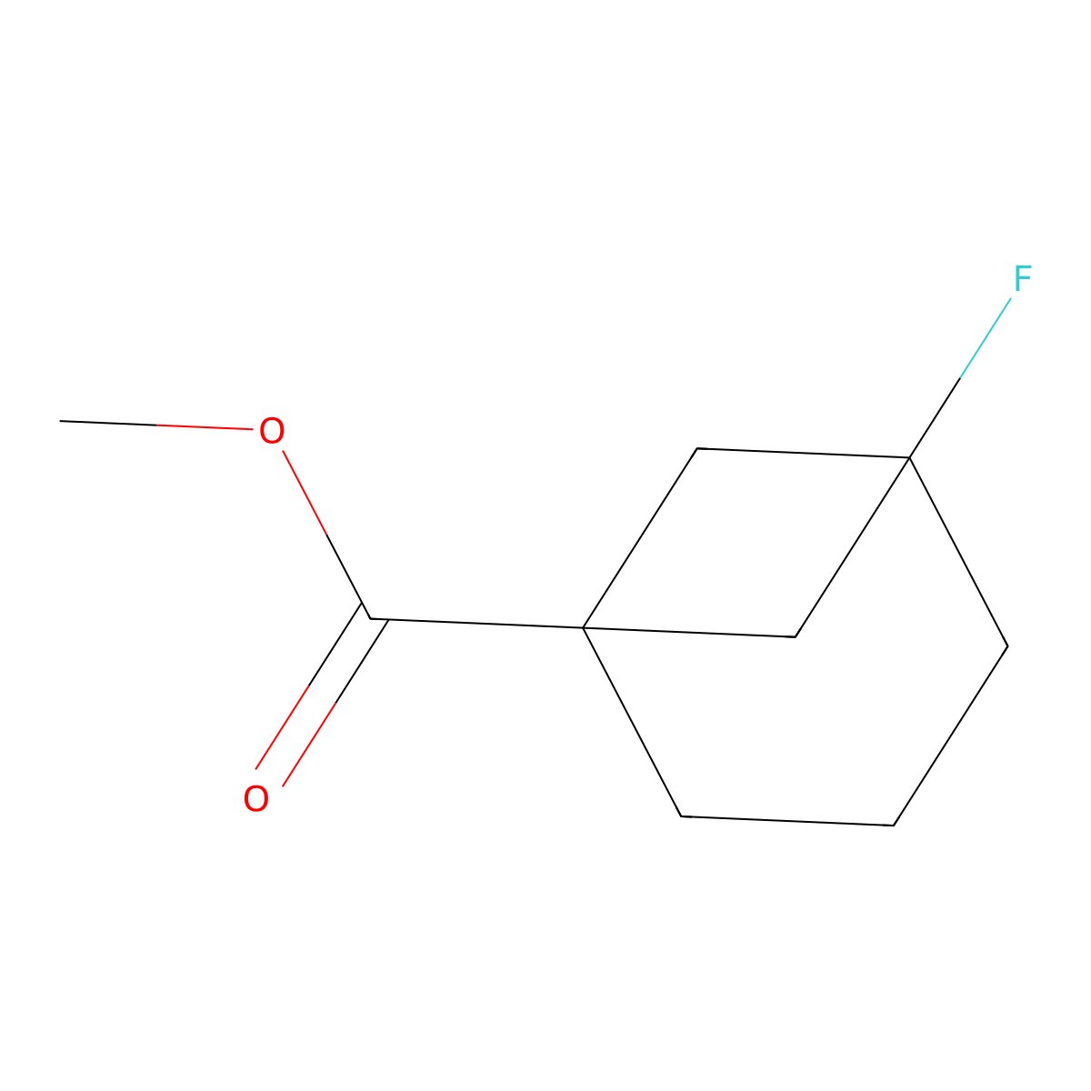 Methyl 5-fluorobicyclo[3.1.1]heptane-1-carboxylate molecular structure, CAS 141046-61-9