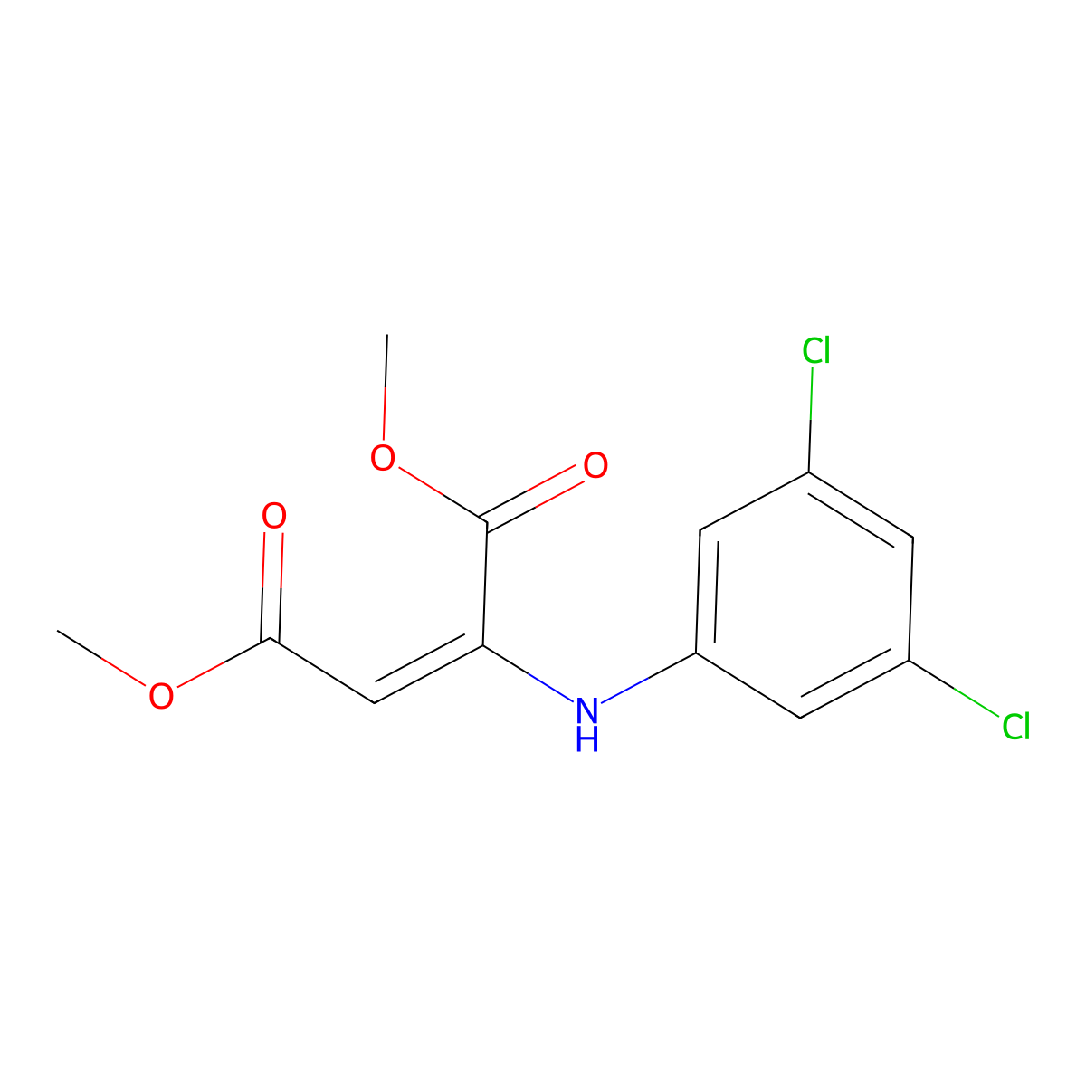 2-Butenedioic acid, 2-[(3,5-dichlorophenyl)amino]-, dimethyl ester molecular structure, CAS 141046-77-7