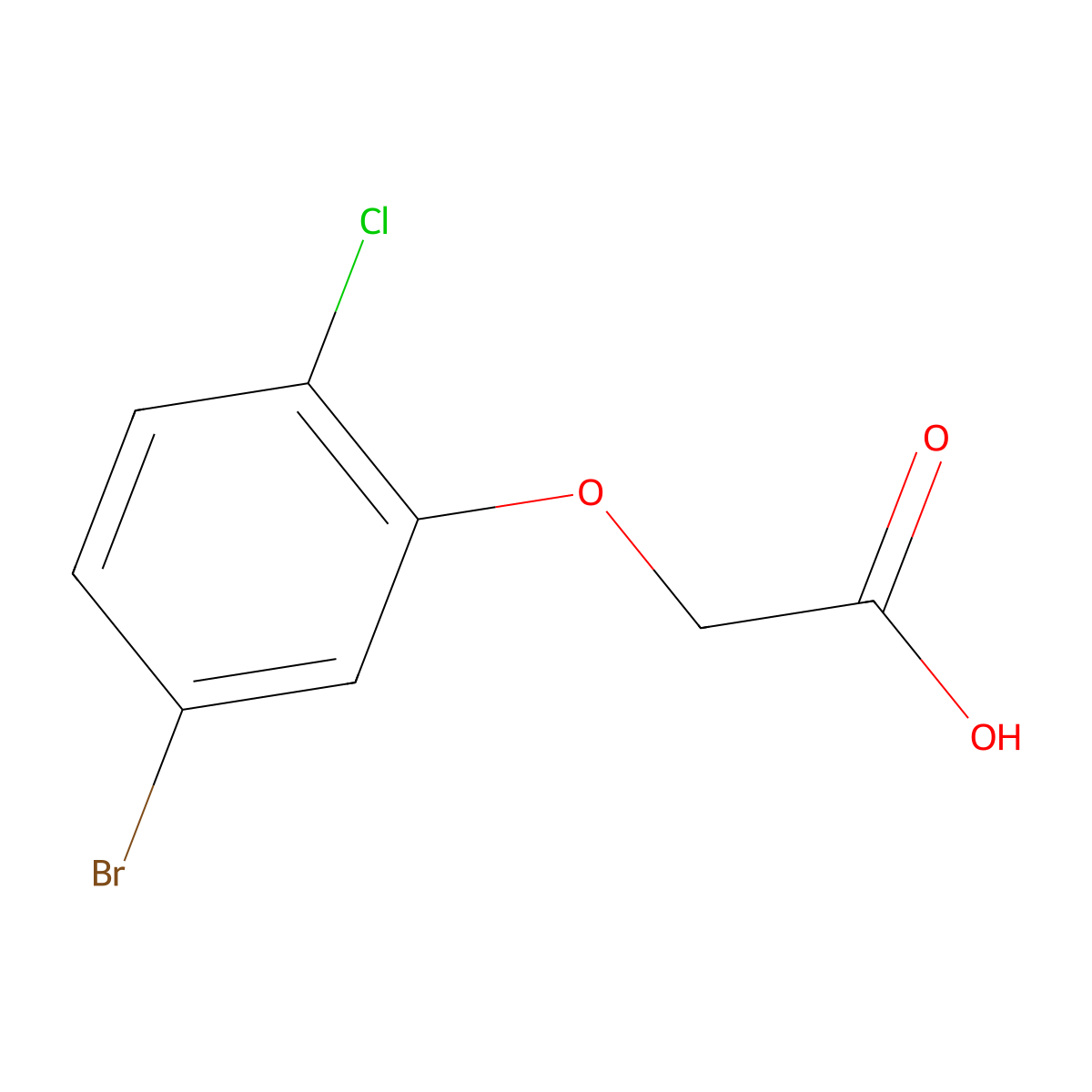 2-(5-Bromo-2-chlorophenoxy)acetic acid molecular structure, CAS 1410482-37-9