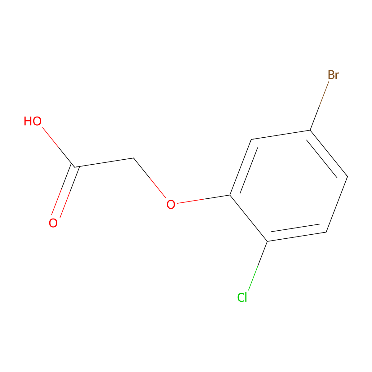 2-(5-Bromo-2-chlorophenoxy)acetic acid molecular structure, CAS 1410482-37-9
