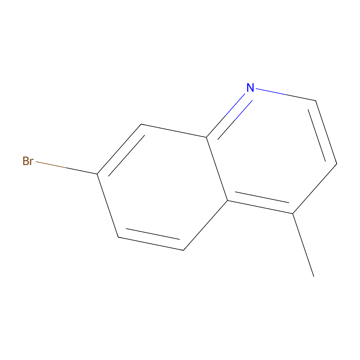 7-Bromo-4-methylquinoline molecular structure, CAS 141052-31-5