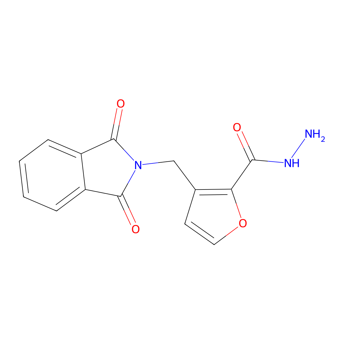 3-[(1,3-dioxo-2,3-dihydro-1H-isoindol-2-yl)methyl]furan-2-carbohydrazide molecular structure, CAS 1410555-93-9