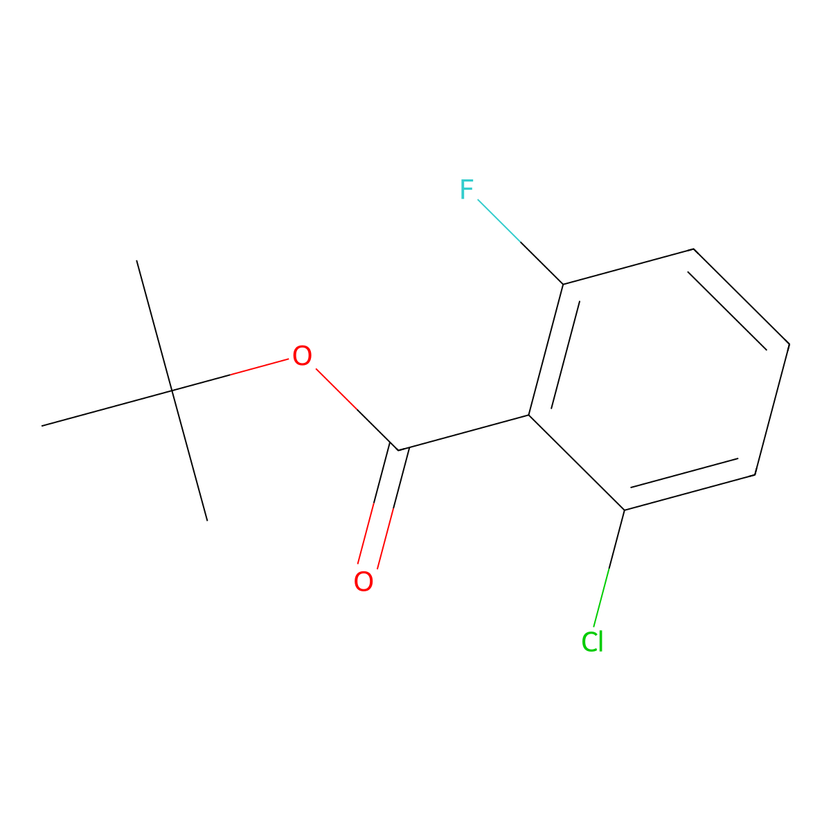 tert-Butyl 2-chloro-6-fluorobenzoate molecular structure, CAS 1410564-70-3