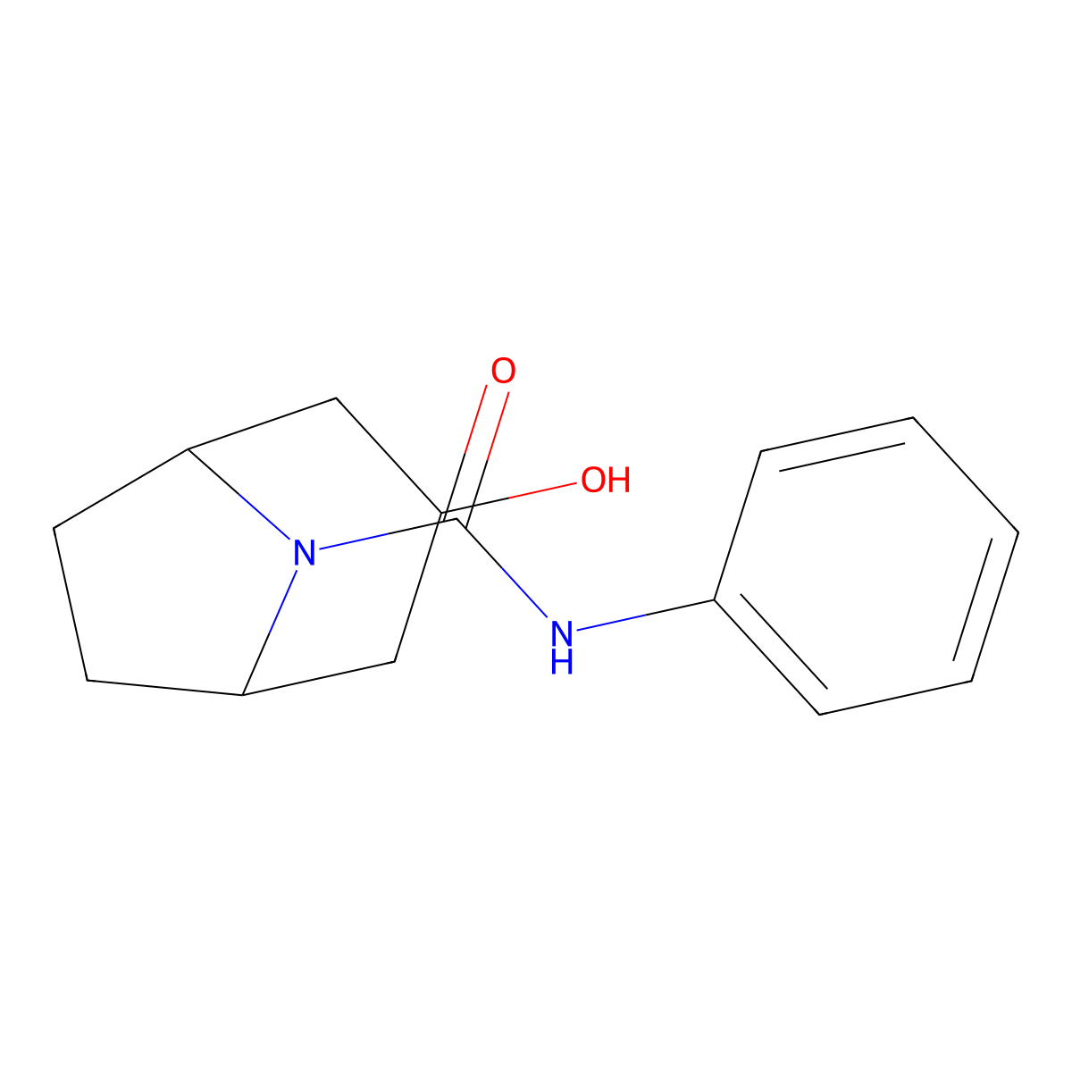 3-hydroxy-N-phenyl-8-azabicyclo[3.2.1]octane-8-carboxamide molecular structure, CAS 1410578-48-1