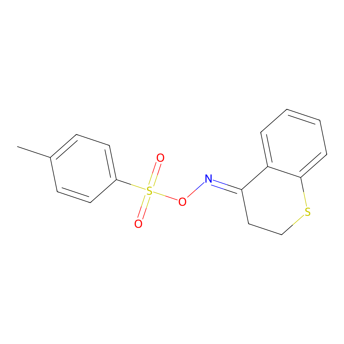 (2,3-Dihydrothiochromen-4-ylideneamino) 4-methylbenzenesulfonate molecular structure, CAS 14106-16-2