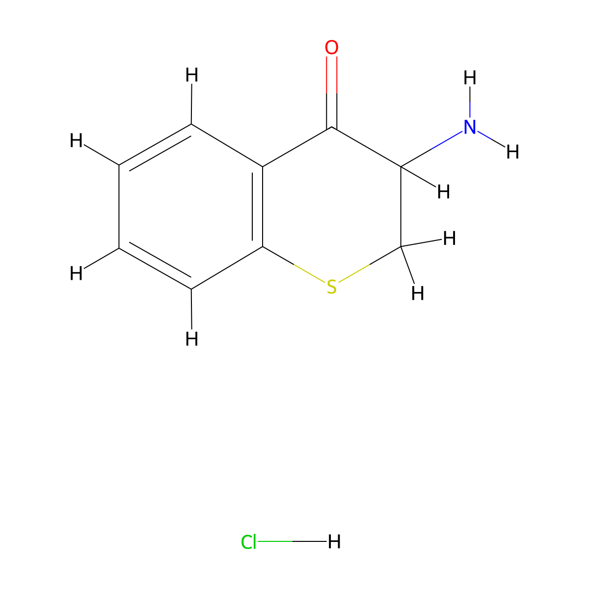 3-amino-3,4-dihydro-2H-1-benzothiopyran-4-onehydrochloride molecular structure, CAS 14106-17-3