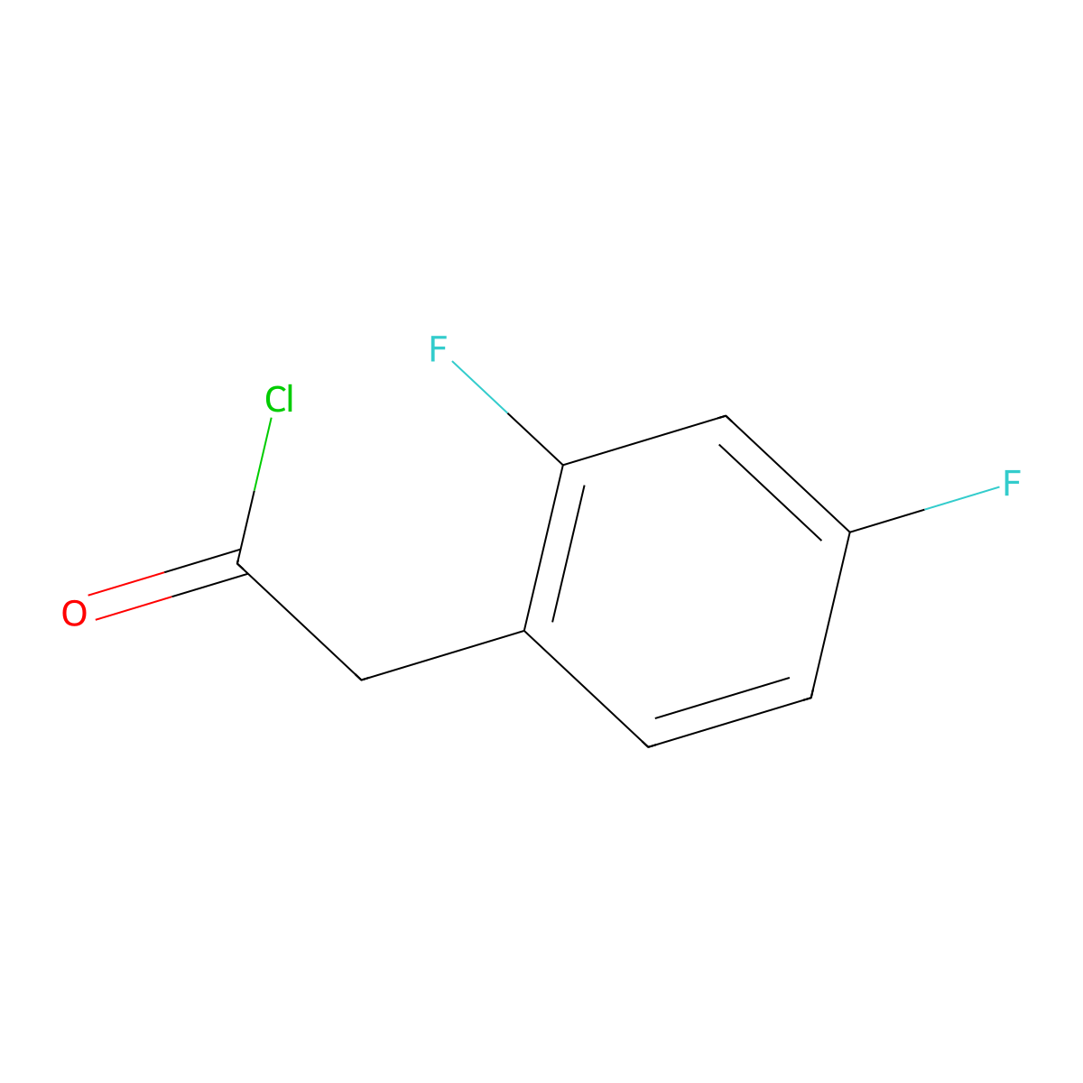 2,4-Difluorophenylacetyl chloride molecular structure, CAS 141060-00-6
