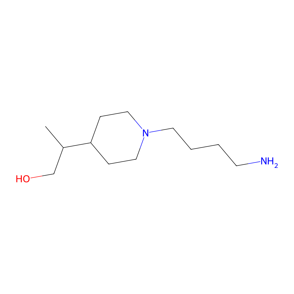2-[1-(4-Aminobutyl)piperidin-4-yl]propan-1-ol molecular structure, CAS 141060-33-5