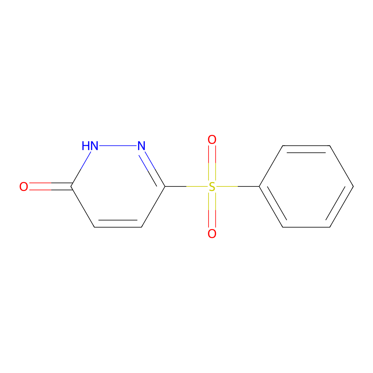 6-(Benzenesulfonyl)-2,3-dihydropyridazin-3-one molecular structure, CAS 141060-78-8