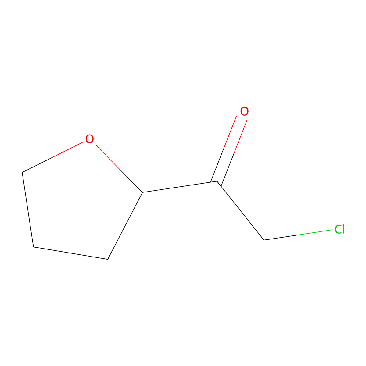 2-Chloro-1-(oxolan-2-yl)ethan-1-one molecular structure, CAS 141060-98-2
