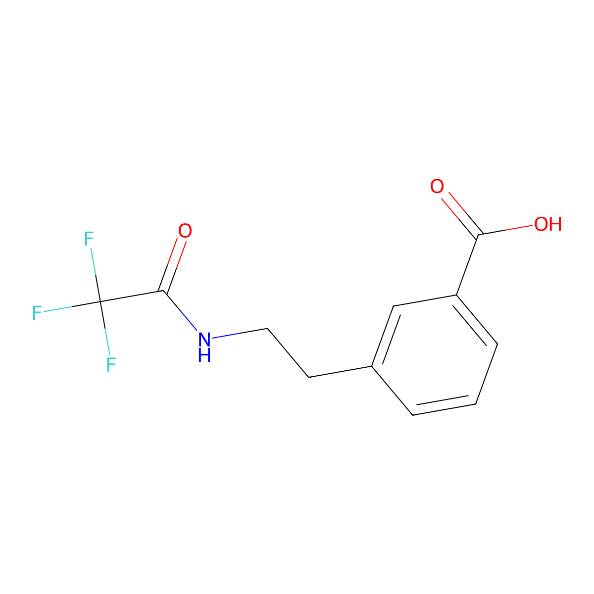 3-[2-(Trifluoroacetamido)ethyl]benzoic acid molecular structure, CAS 1410608-23-9