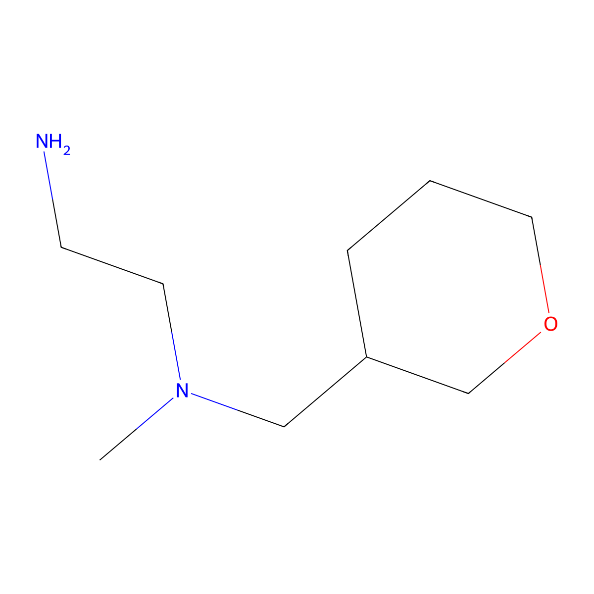 (2-Aminoethyl)(methyl)[(oxan-3-yl)methyl]amine molecular structure, CAS 1410617-74-1