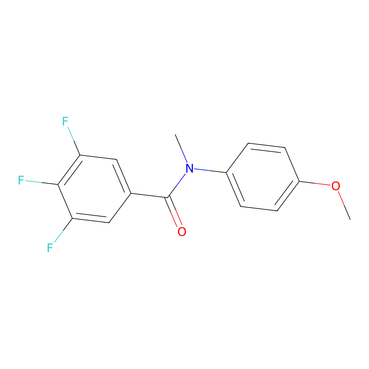 3,4,5-trifluoro-N-(4-methoxyphenyl)-N-methylbenzamide molecular structure, CAS 1410638-72-0