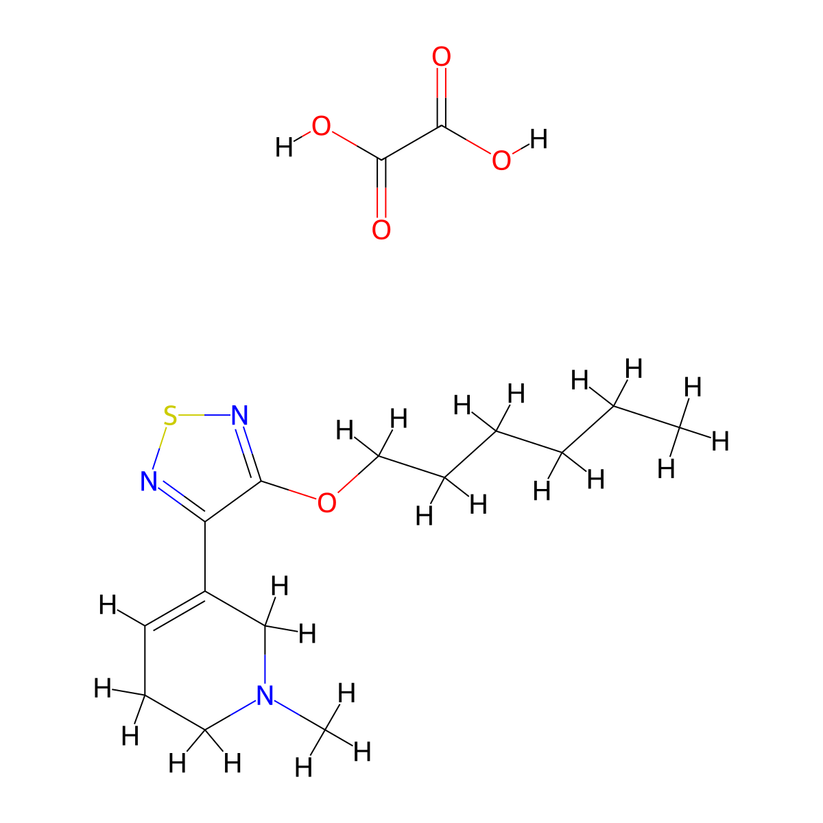 Xanomeline oxalate molecular structure, CAS 141064-23-5