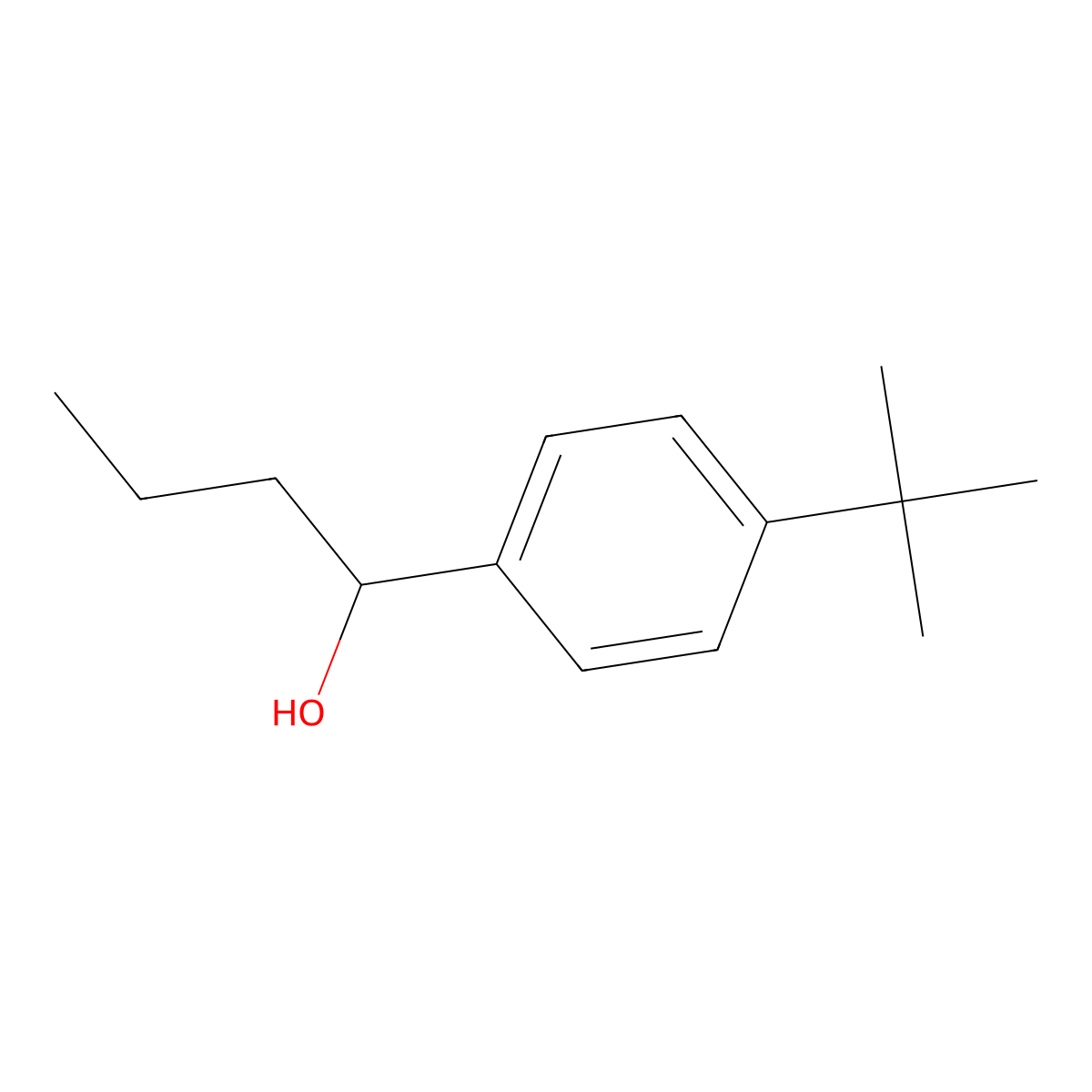 1-(4-tert-Butylphenyl)-1-butanol molecular structure, CAS 14107-87-0