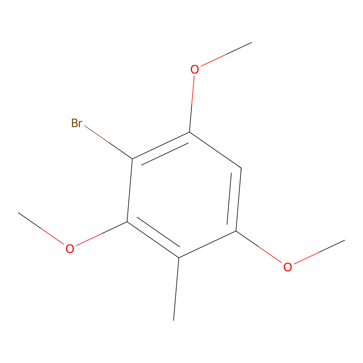 2-Bromo-1,3,5-trimethoxy-4-methylbenzene molecular structure, CAS 14107-99-4