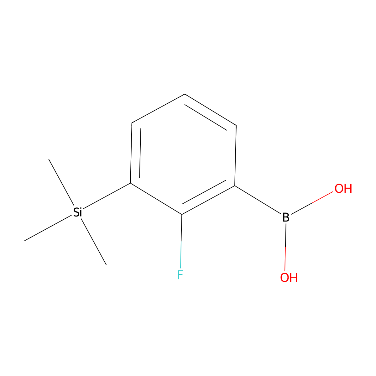 (2-Fluoro-3-(trimethylsilyl)phenyl)boronic acid molecular structure, CAS 1410703-15-9
