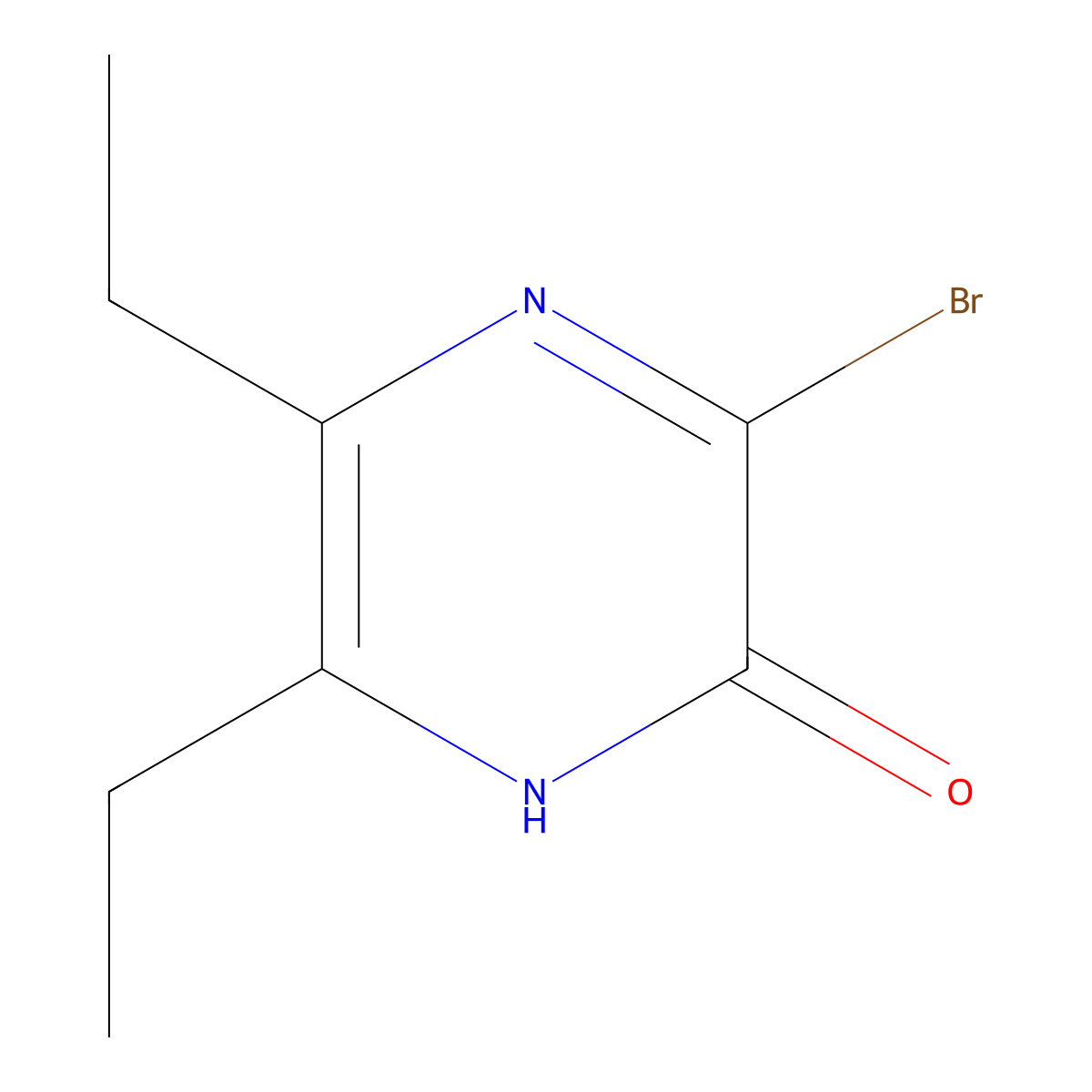 3-Bromo-5,6-diethyl-1,2-dihydropyrazin-2-one molecular structure, CAS 141071-57-0