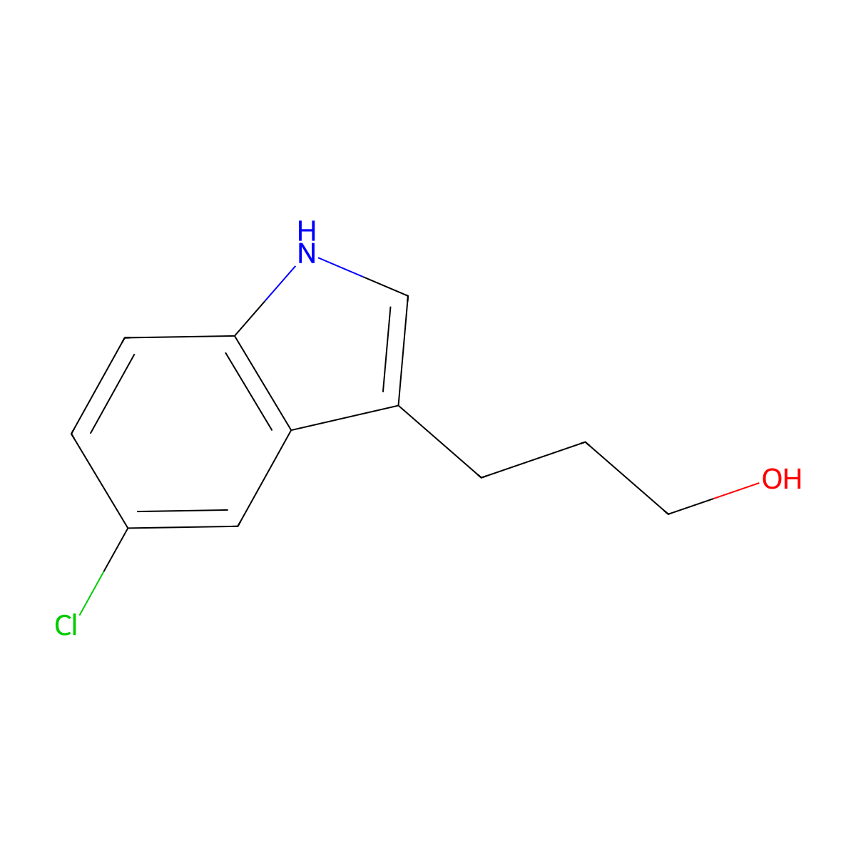 3-(5-chloro-1H-indol-3-yl)propan-1-ol molecular structure, CAS 141071-81-0