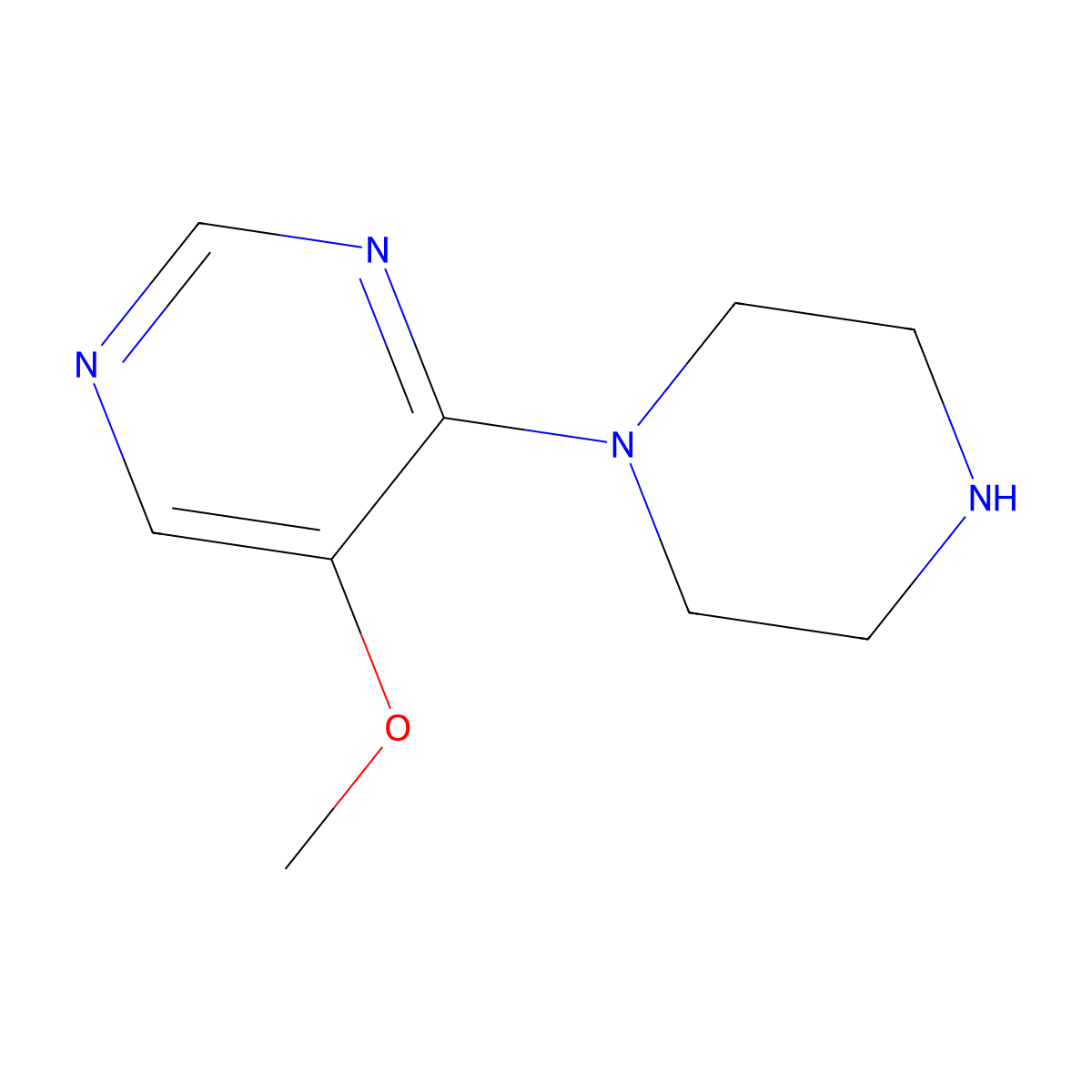 5-Methoxy-4-(piperazin-1-yl)pyrimidine molecular structure, CAS 141071-86-5