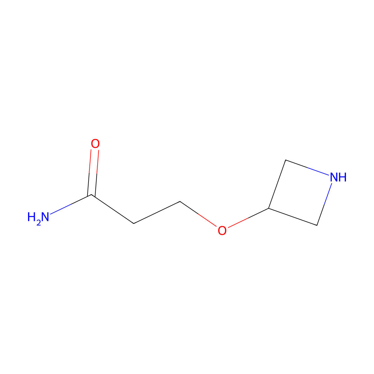 3-(Azetidin-3-yloxy)propanamide molecular structure, CAS 1410710-02-9
