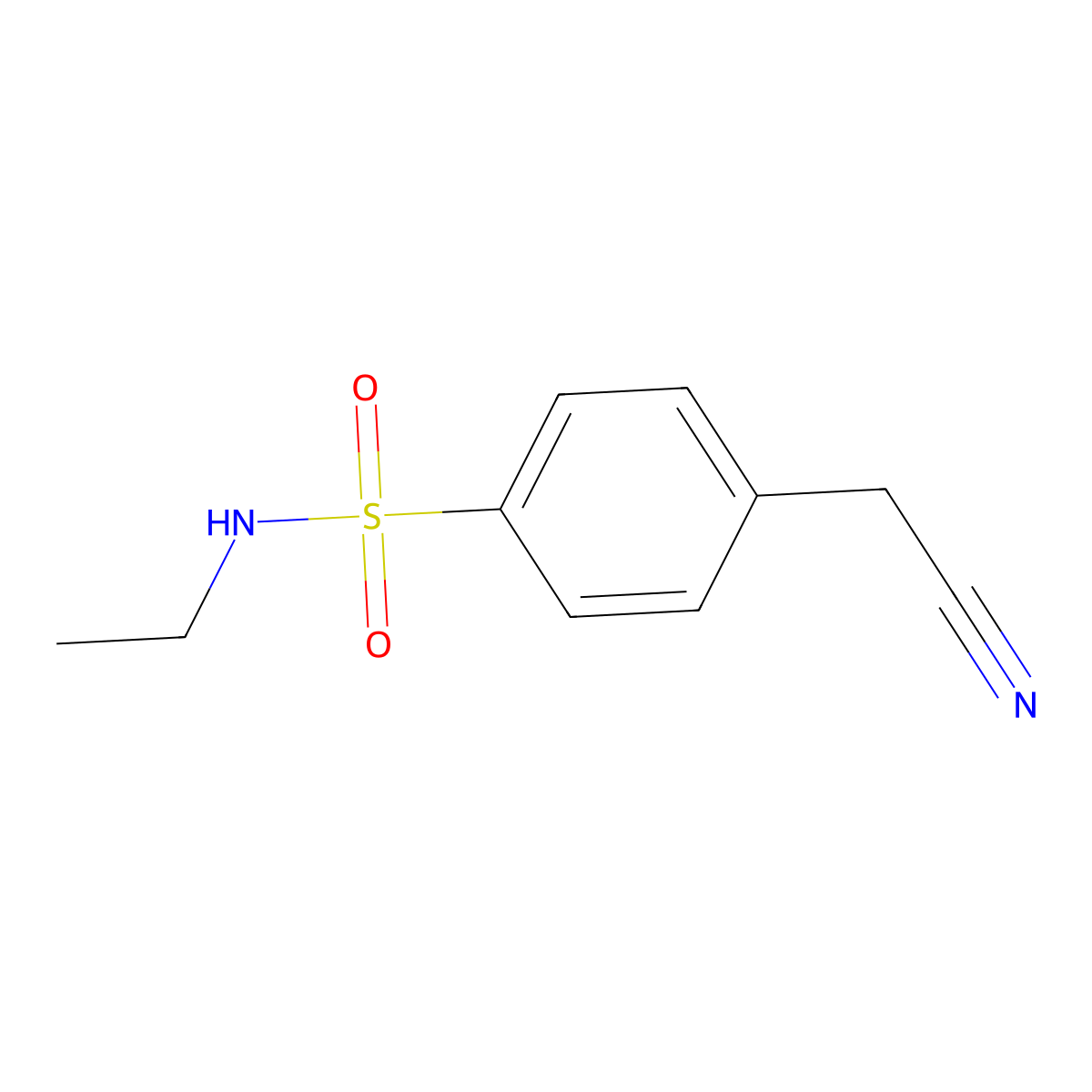 4-(cyanomethyl)-N-ethylbenzenesulfonamide molecular structure, CAS 1410714-09-8