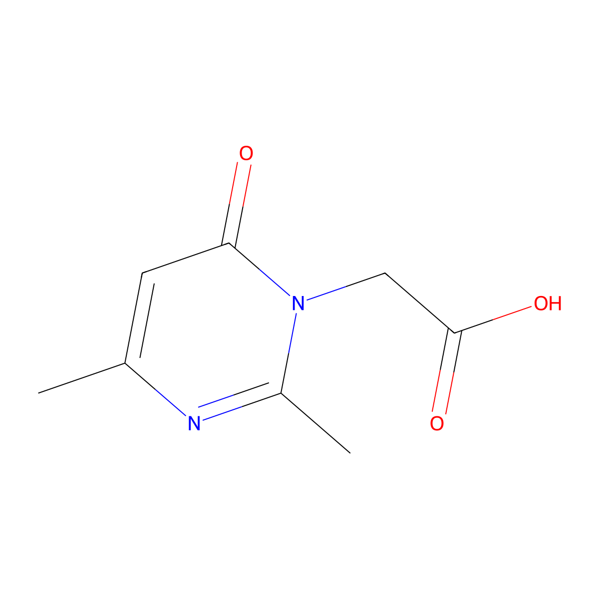 2-(2,4-Dimethyl-6-oxopyrimidin-1(6H)-yl)acetic acid molecular structure, CAS 1410714-81-6