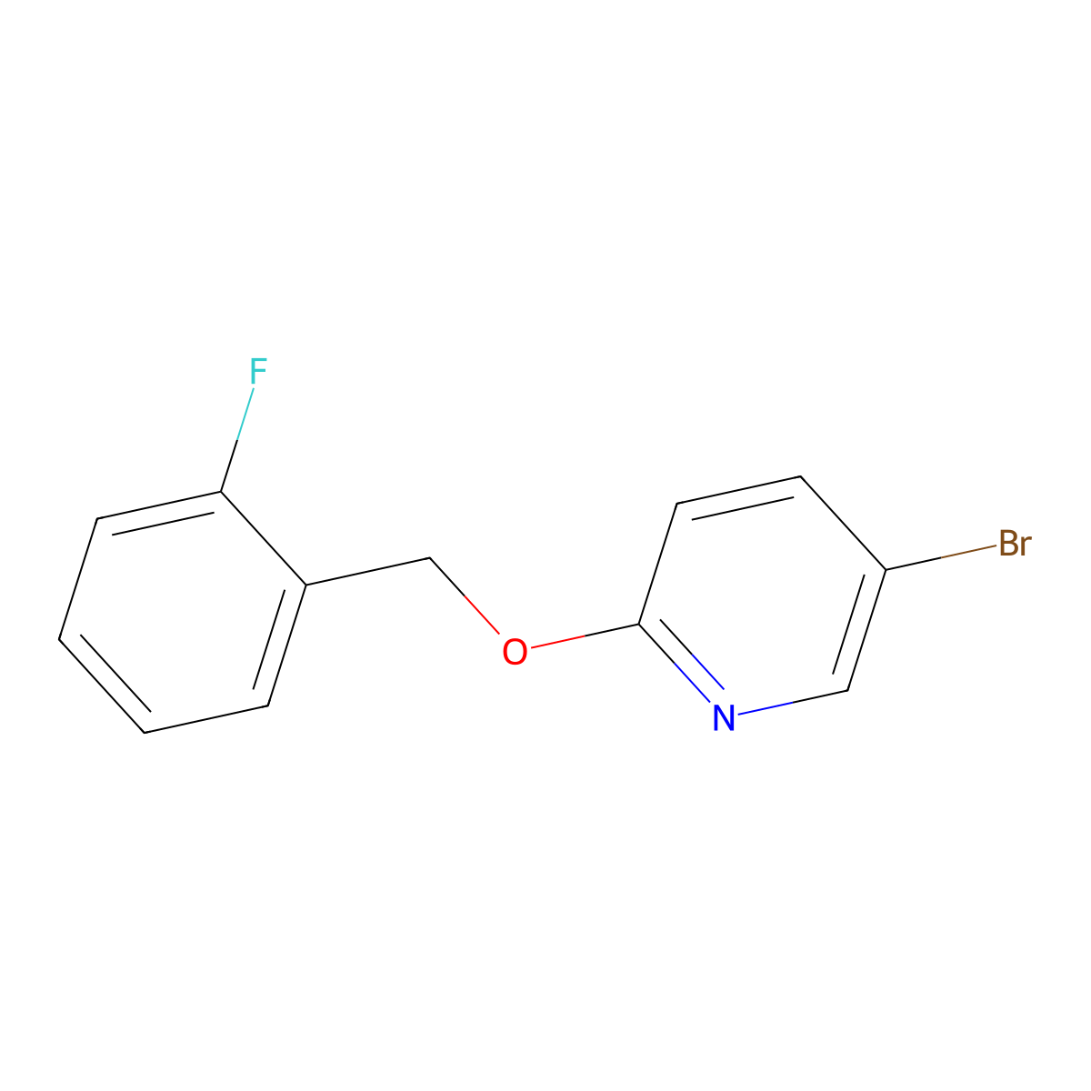5-Bromo-2-(2-fluorobenzyloxy)pyridine molecular structure, CAS 1410775-95-9