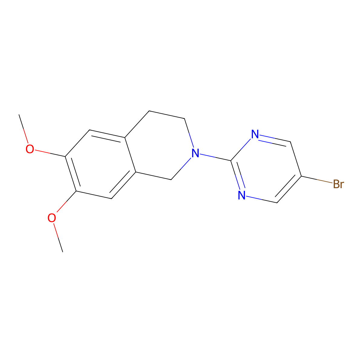 2-(5-Bromopyrimidin-2-yl)-6,7-dimethoxy-1,2,3,4-tetrahydroisoquinoline molecular structure, CAS 1410778-58-3