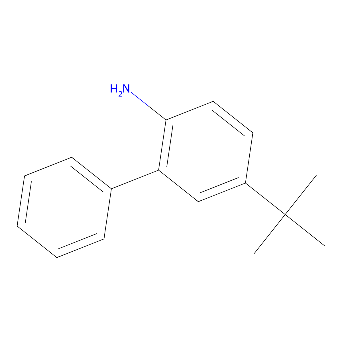 5-(tert-Butyl)-[1,1'-biphenyl]-2-amine molecular structure, CAS 1410783-24-2