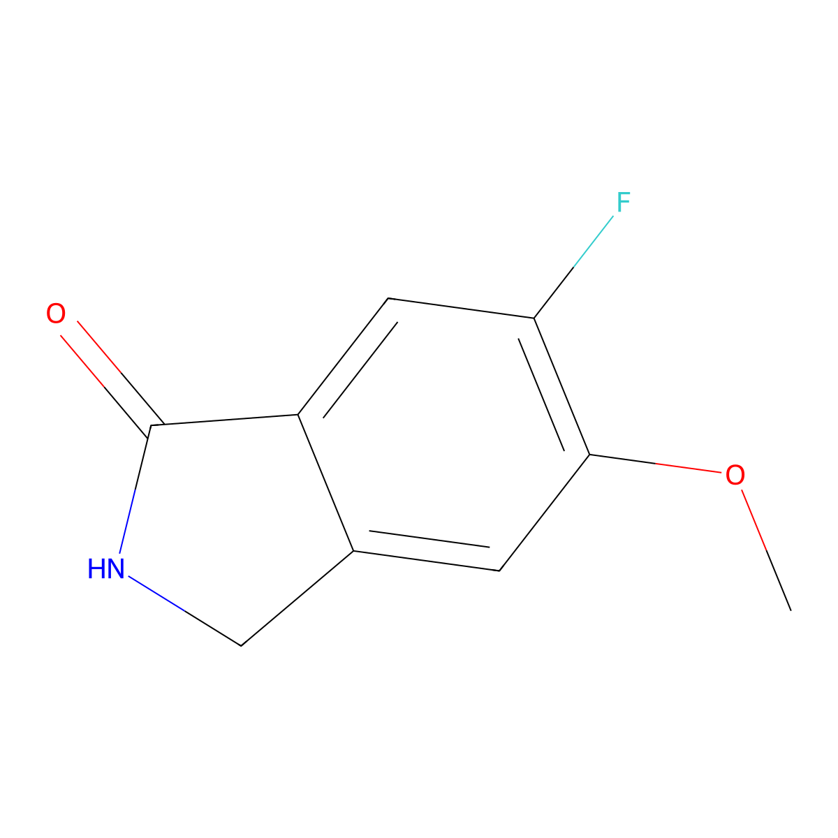 6-Fluoro-5-methoxy-2,3-dihydro-isoindol-1-one molecular structure, CAS 1410791-43-3