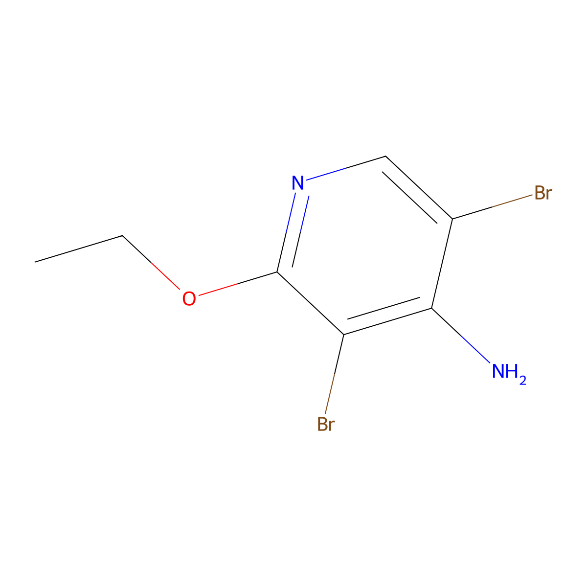4-Amino-3,5-dibromo-2-ethoxypyridine molecular structure, CAS 1410792-10-7