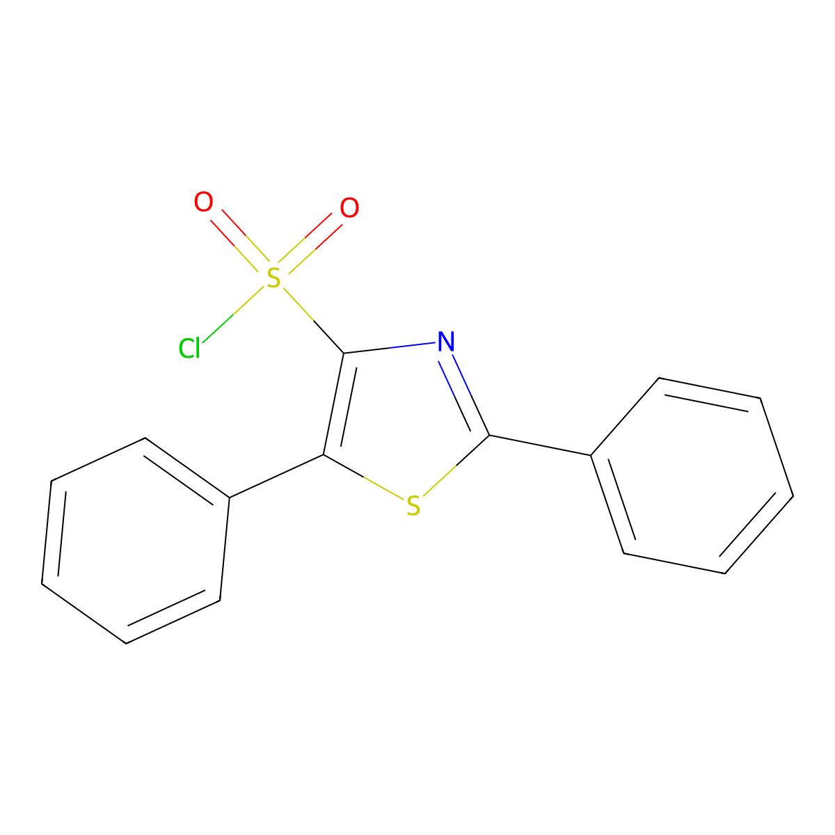 Diphenyl-1,3-thiazole-4-sulfonyl chloride molecular structure, CAS 1410792-87-8