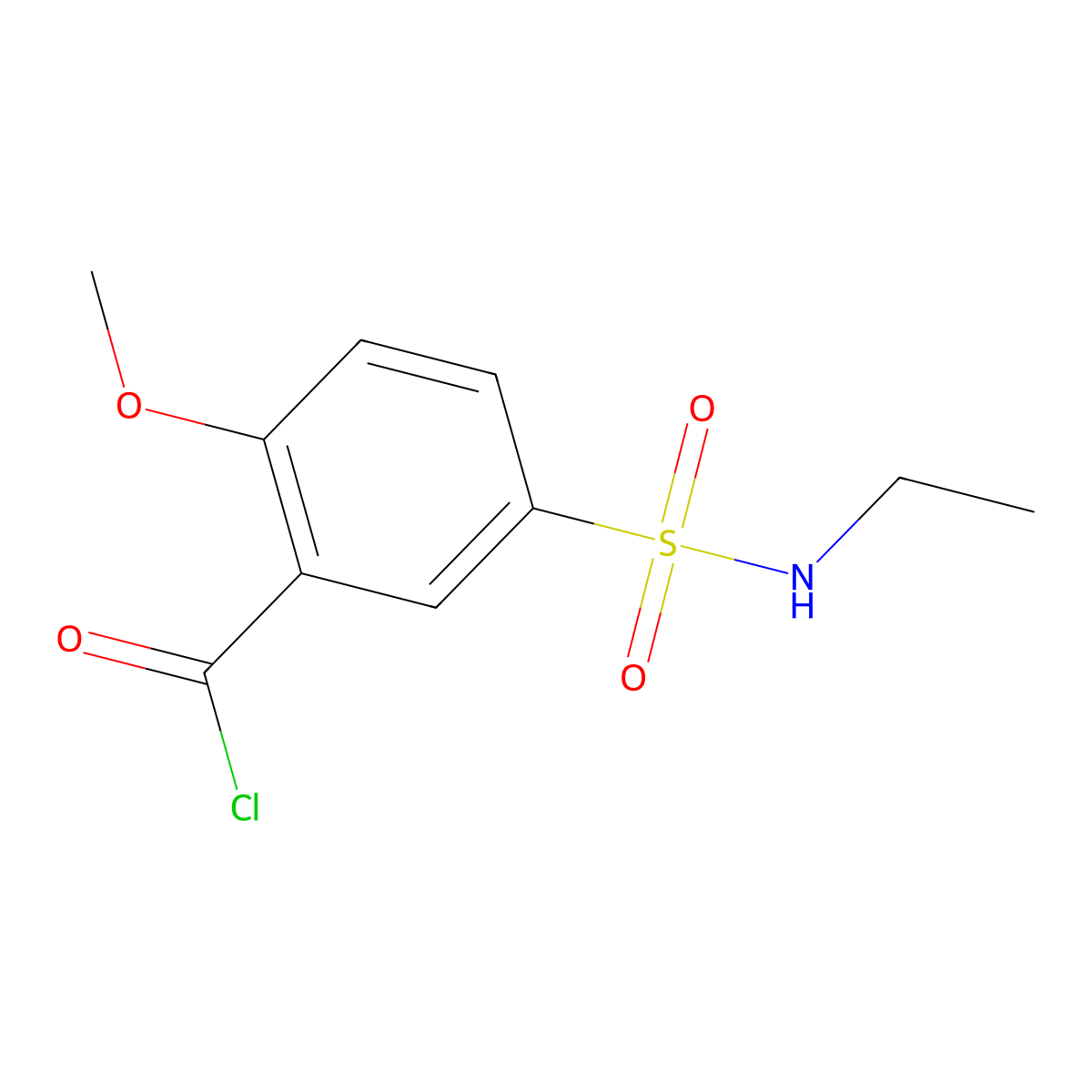 Benzoyl chloride, 5-[(ethylamino)sulfonyl]-2-methoxy- molecular structure, CAS 1410792-95-8