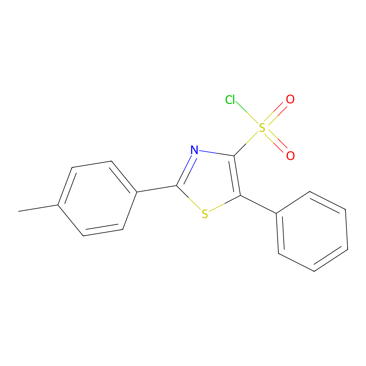 2-(4-Methylphenyl)-5-phenyl-1,3-thiazole-4-sulfonyl chloride molecular structure, CAS 1410793-12-2