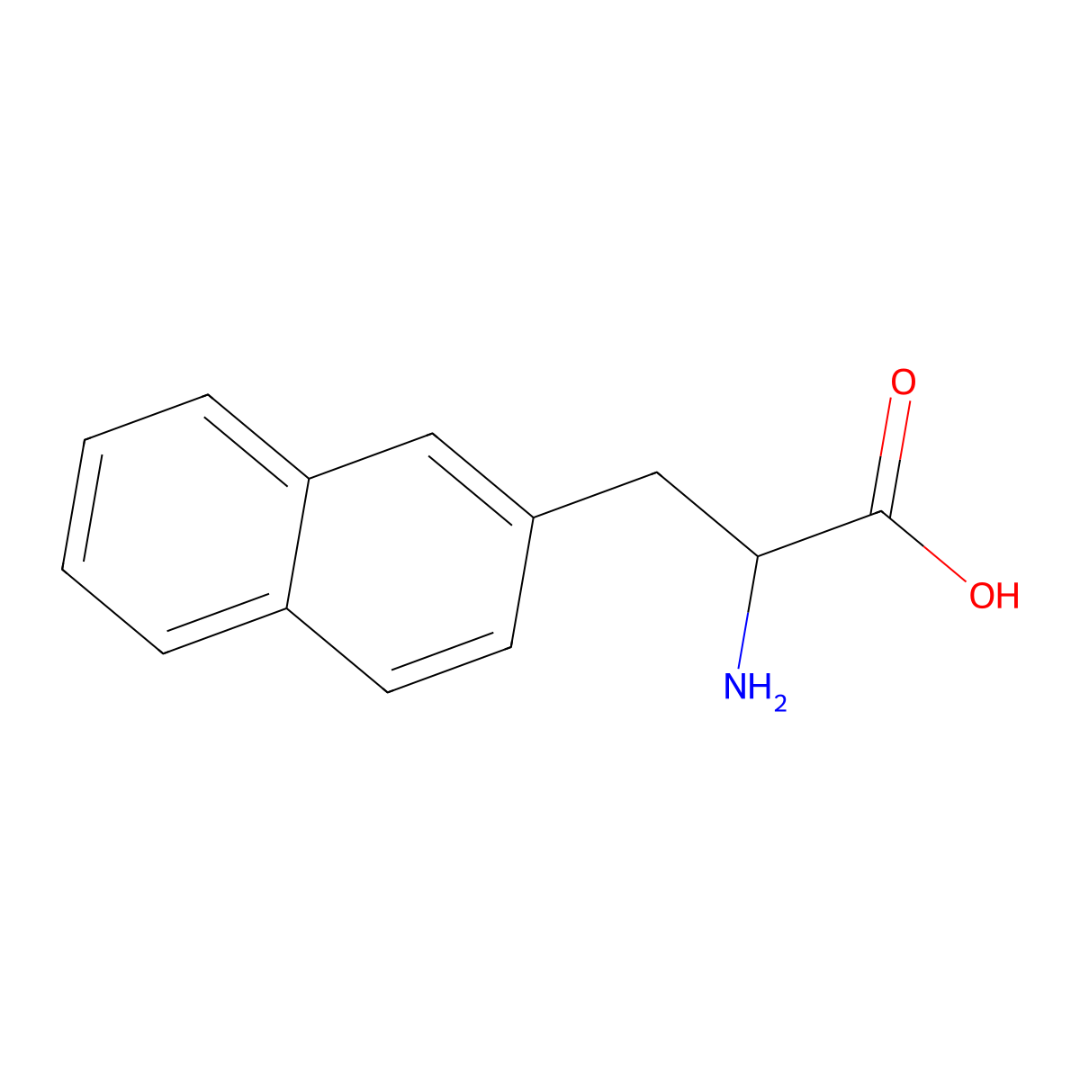 alpha-Amino-2-naphthalenepropanoic acid molecular structure, CAS 14108-60-2