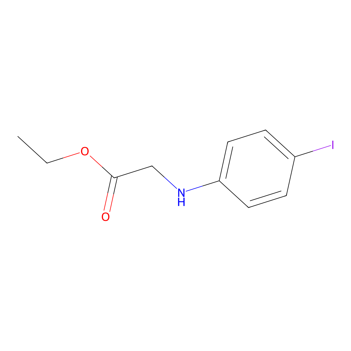 Ethyl 2-(4-iodoanilino)acetate molecular structure, CAS 14108-76-0