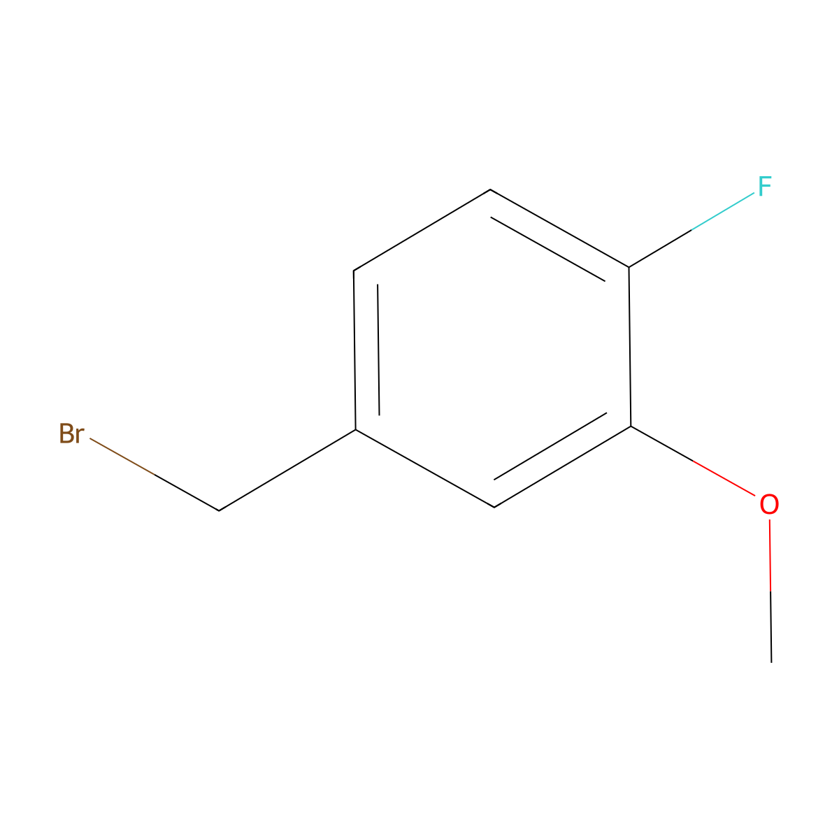 4-Fluoro-3-methoxybenzyl bromide molecular structure, CAS 141080-73-1