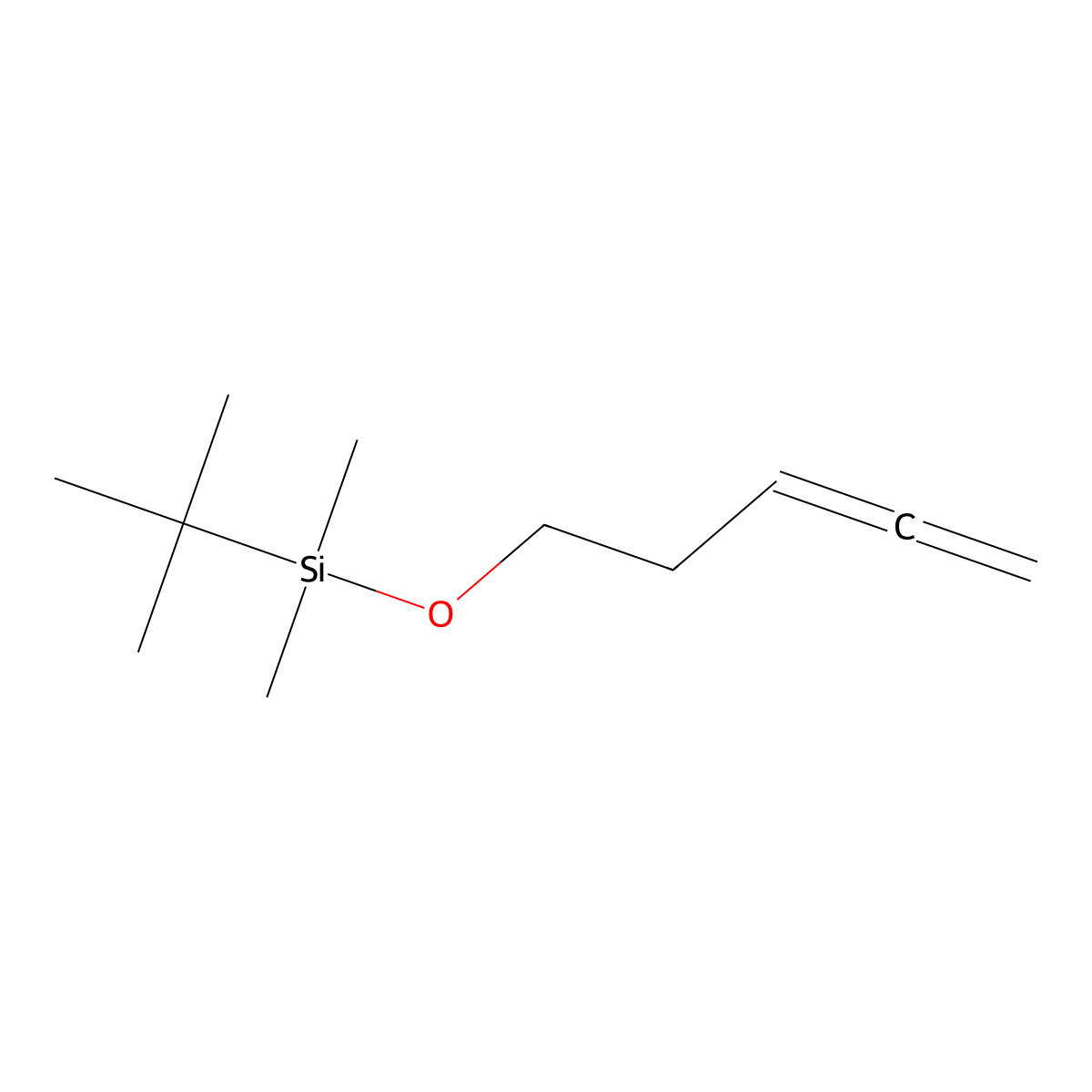Tert-butyldimethyl(penta-3,4-dien-1-yloxy)silane molecular structure, CAS 141081-41-6