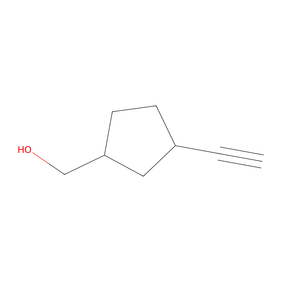 (3-Ethynylcyclopentyl)methanol molecular structure, CAS 1410810-55-7