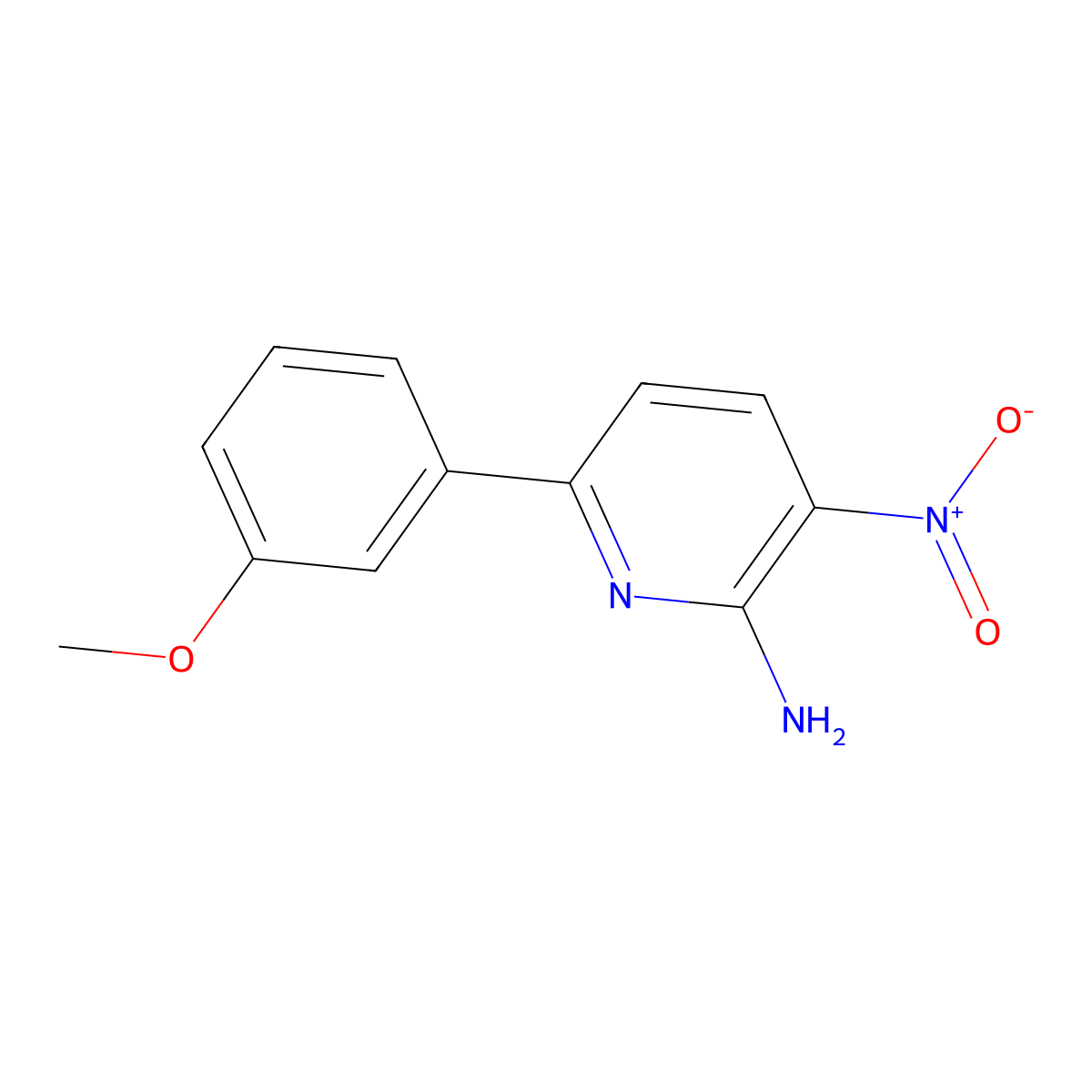 6-(3-Methoxyphenyl)-3-nitropyridin-2-amine molecular structure, CAS 1410821-10-1