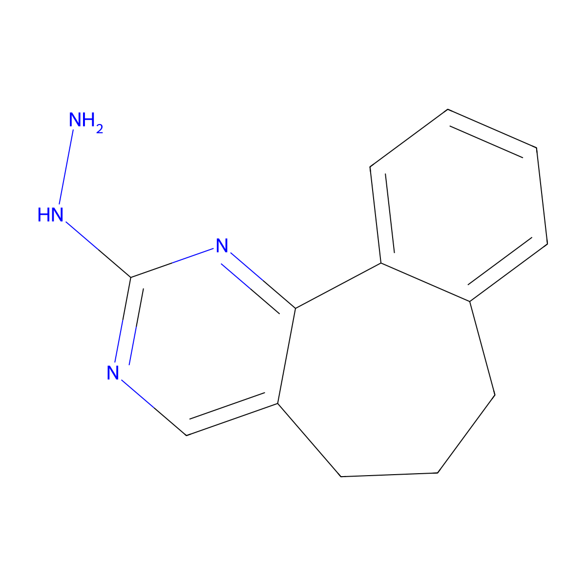 2-hydrazino-6,7-dihydro-5H-benzo[6,7]cyclohepta[1,2-d]pyrimidine molecular structure, CAS 1410821-11-2