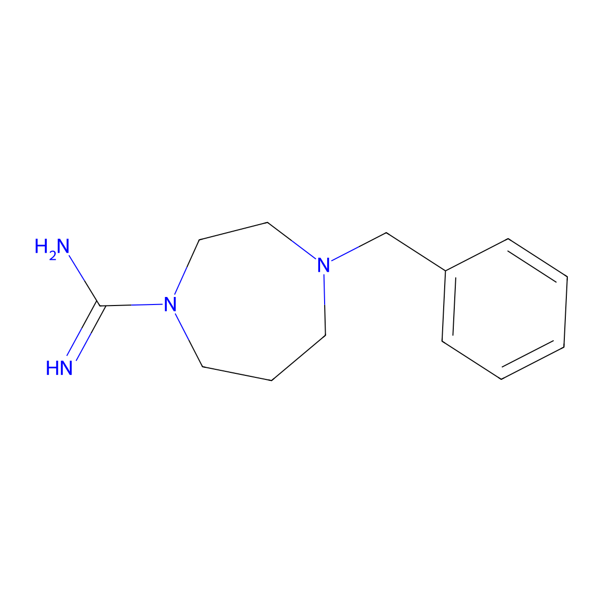 4-Benzyl-1,4-diazepane-1-carboximidamide molecular structure, CAS 1410821-12-3