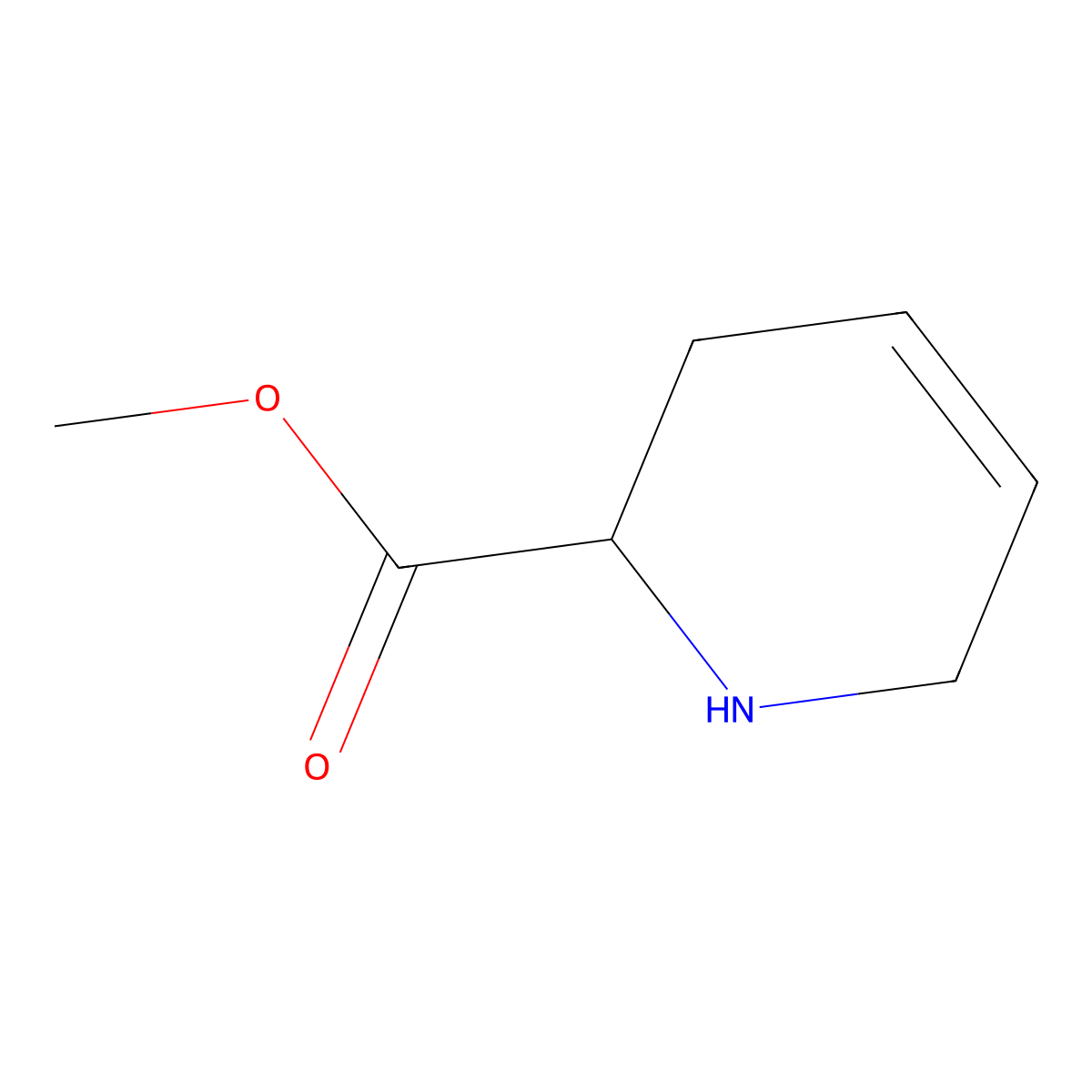 Methyl 1,2,3,6-tetrahydropyridine-2-carboxylate molecular structure, CAS 141083-85-4