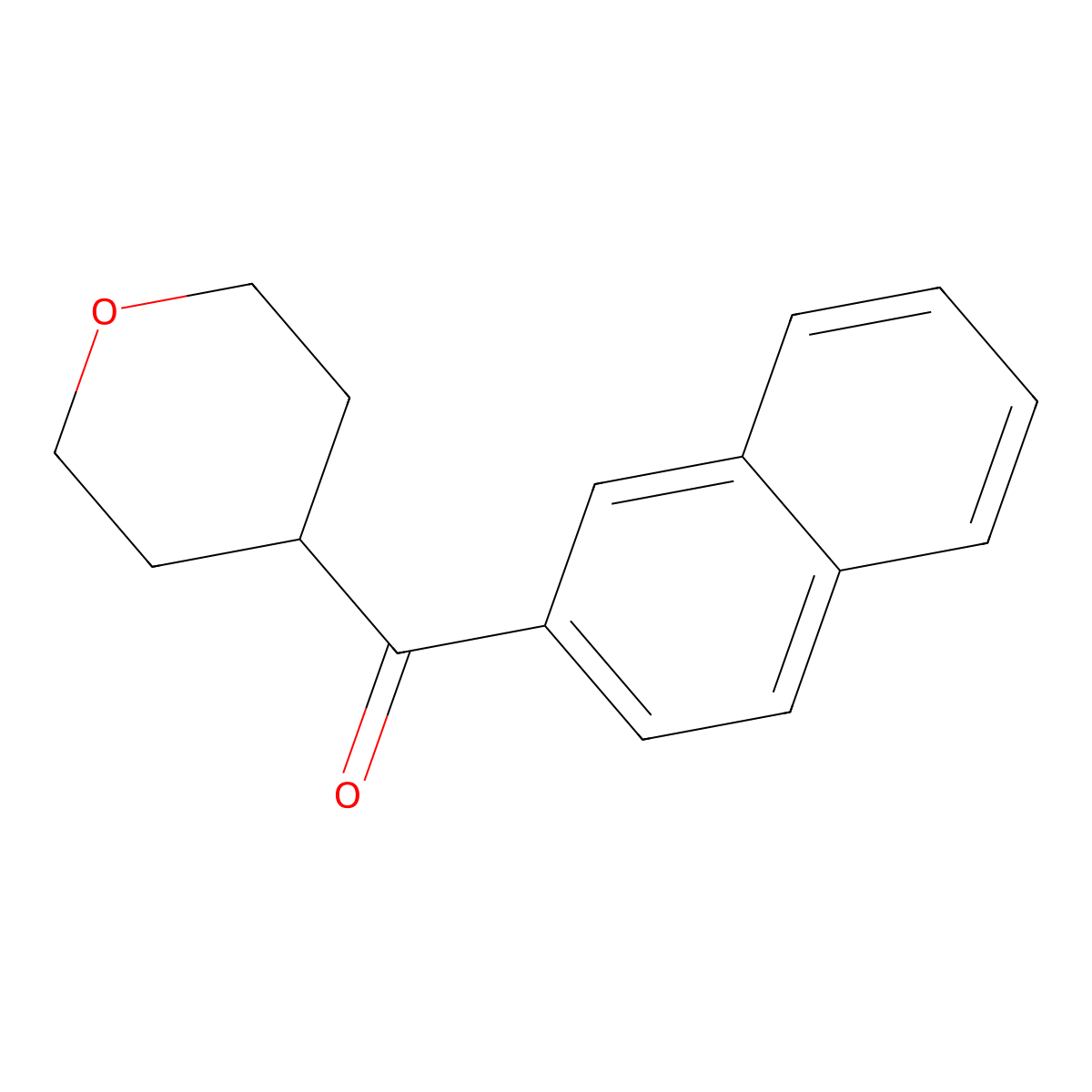 2-Naphthalenyl(tetrahydro-2H-pyran-4-yl)methanone molecular structure, CAS 1410855-35-4