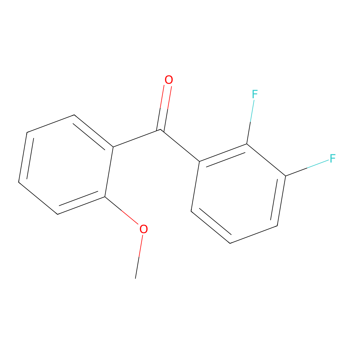 (2,3-Difluorophenyl)(2-methoxyphenyl)methanone molecular structure, CAS 1410861-80-1