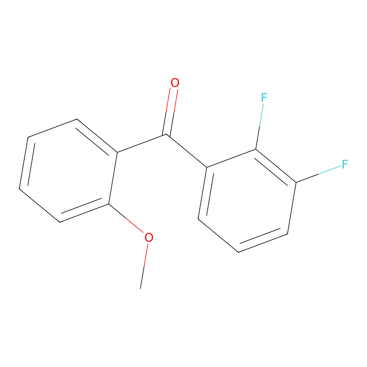 (2,3-Difluorophenyl)(2-methoxyphenyl)methanone molecular structure, CAS 1410861-80-1