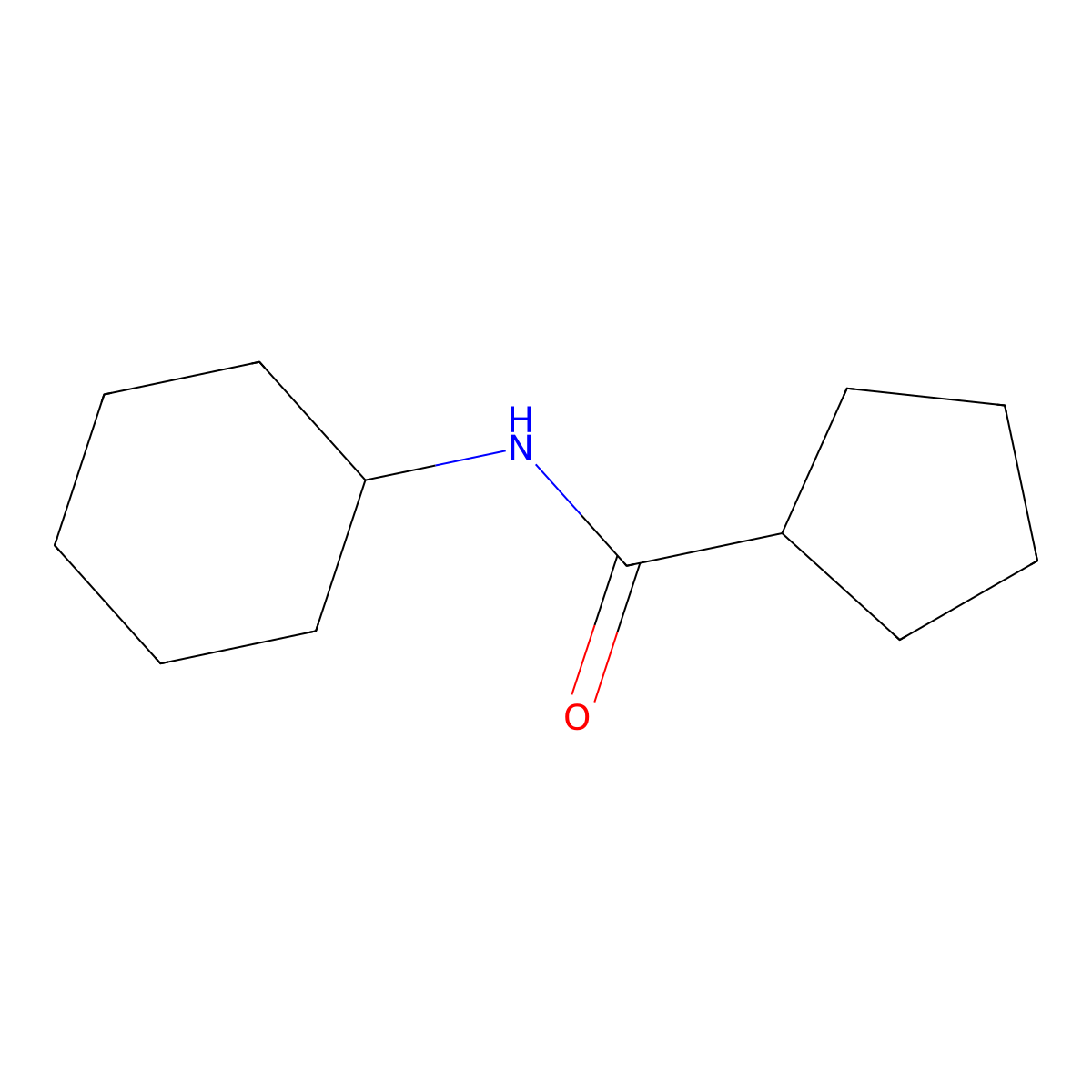 N-cyclohexylcyclopentanecarboxamide molecular structure, CAS 14109-04-7